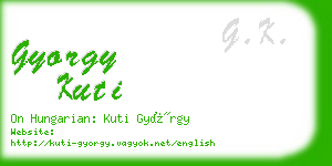 gyorgy kuti business card